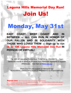 Laguna Hills Memorial Day Run 2021